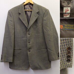 Vito Rufolo 100% Wool Lanficio Galtes Sport Coat 43R Herringbone Suit Jacket